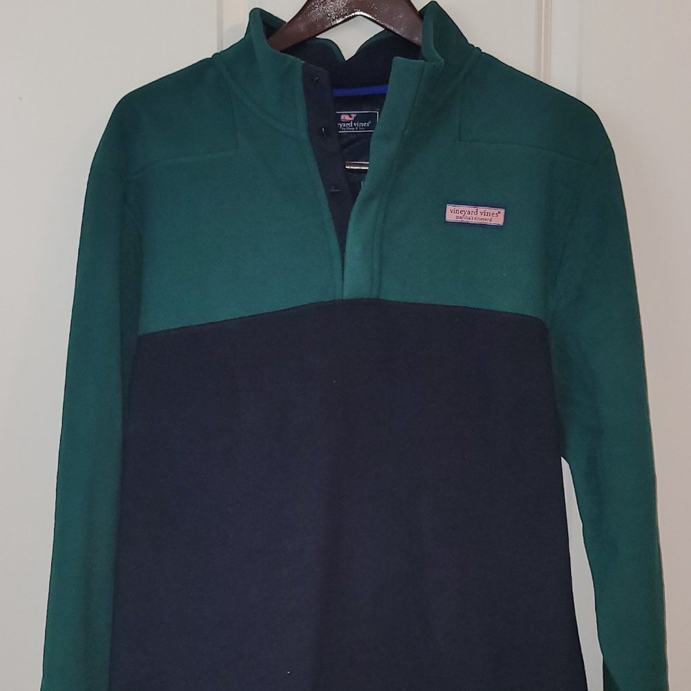 Vineyard Vines Harbor Fleece Shep Shirt - XL - Turf Green - New with Tags
